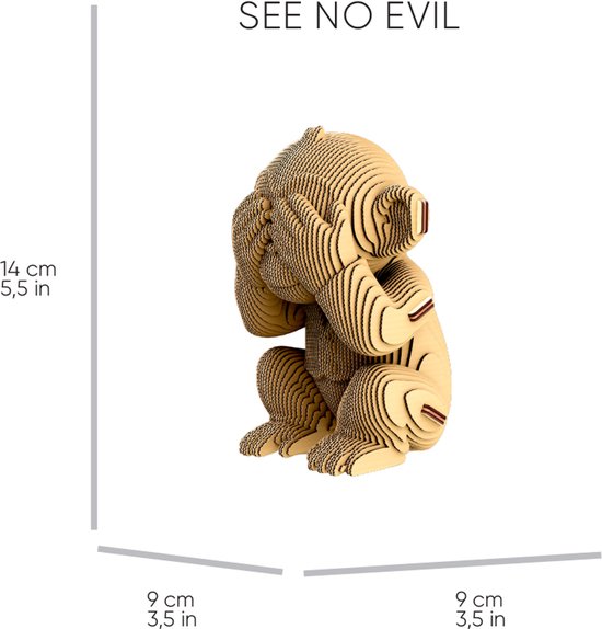 Cartonic 3D Puzzle Trio Monkeys