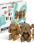 Cartonic 3D Puzzle Trio Monkeys