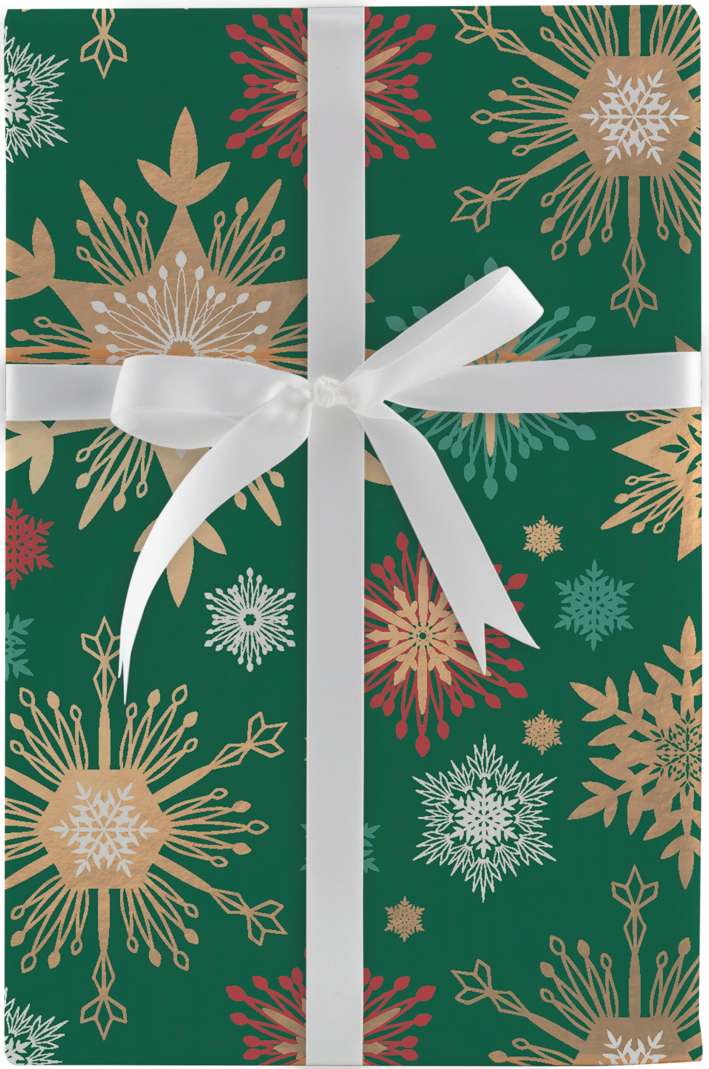 Christmas Holiday Snowflakes Gift Wrap Jumbo 10Ft | Bookazine HK