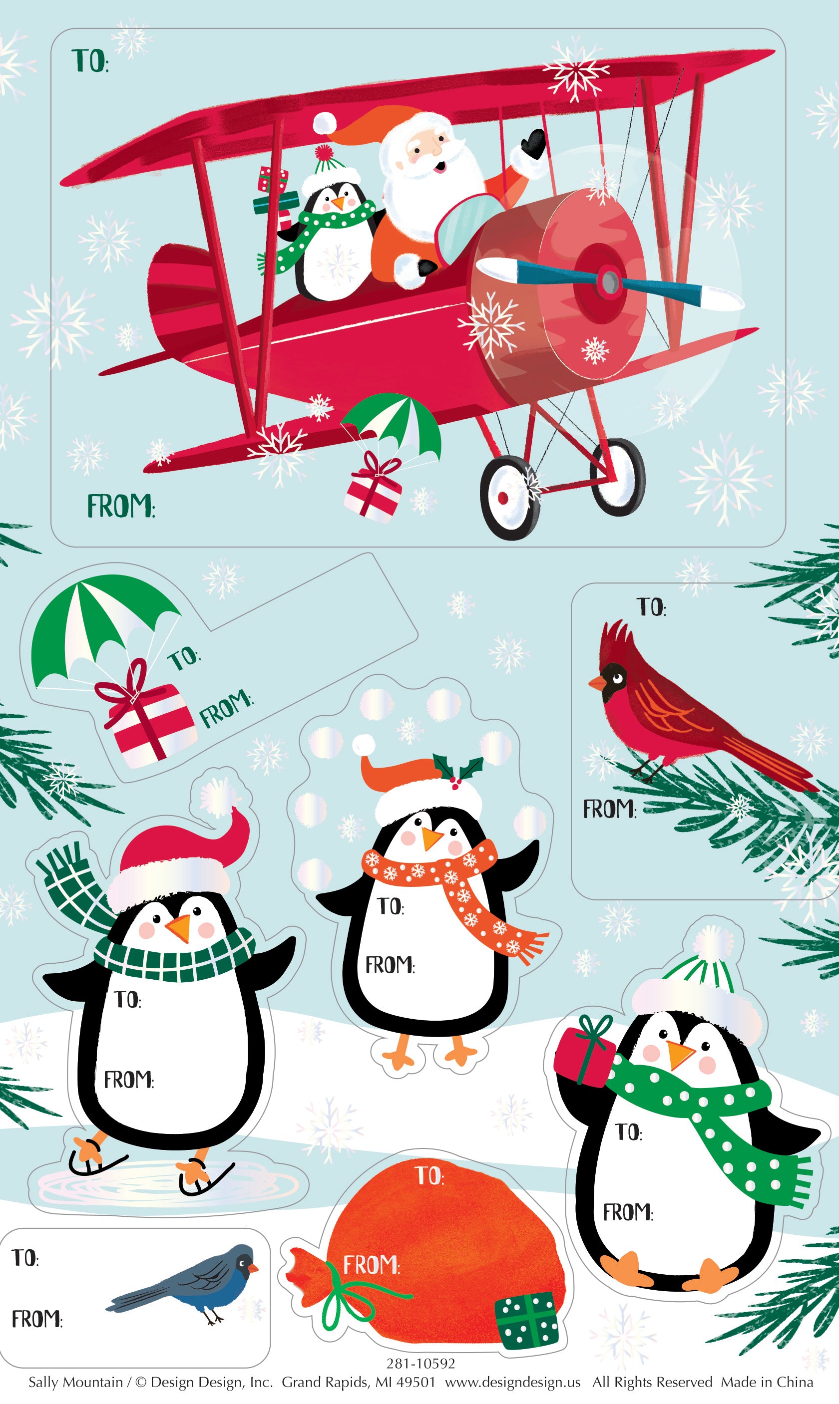 Christmas North Pole Characters Gift Labels Pack Of 64  | Bookazine HK