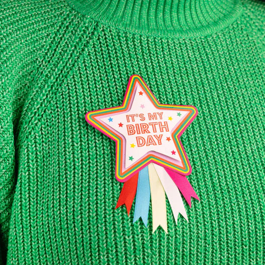 Colourful Birthday Star Rosette Badge | Bookazine HK