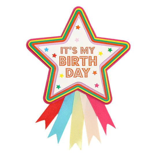 Colourful Birthday Star Rosette Badge | Bookazine HK