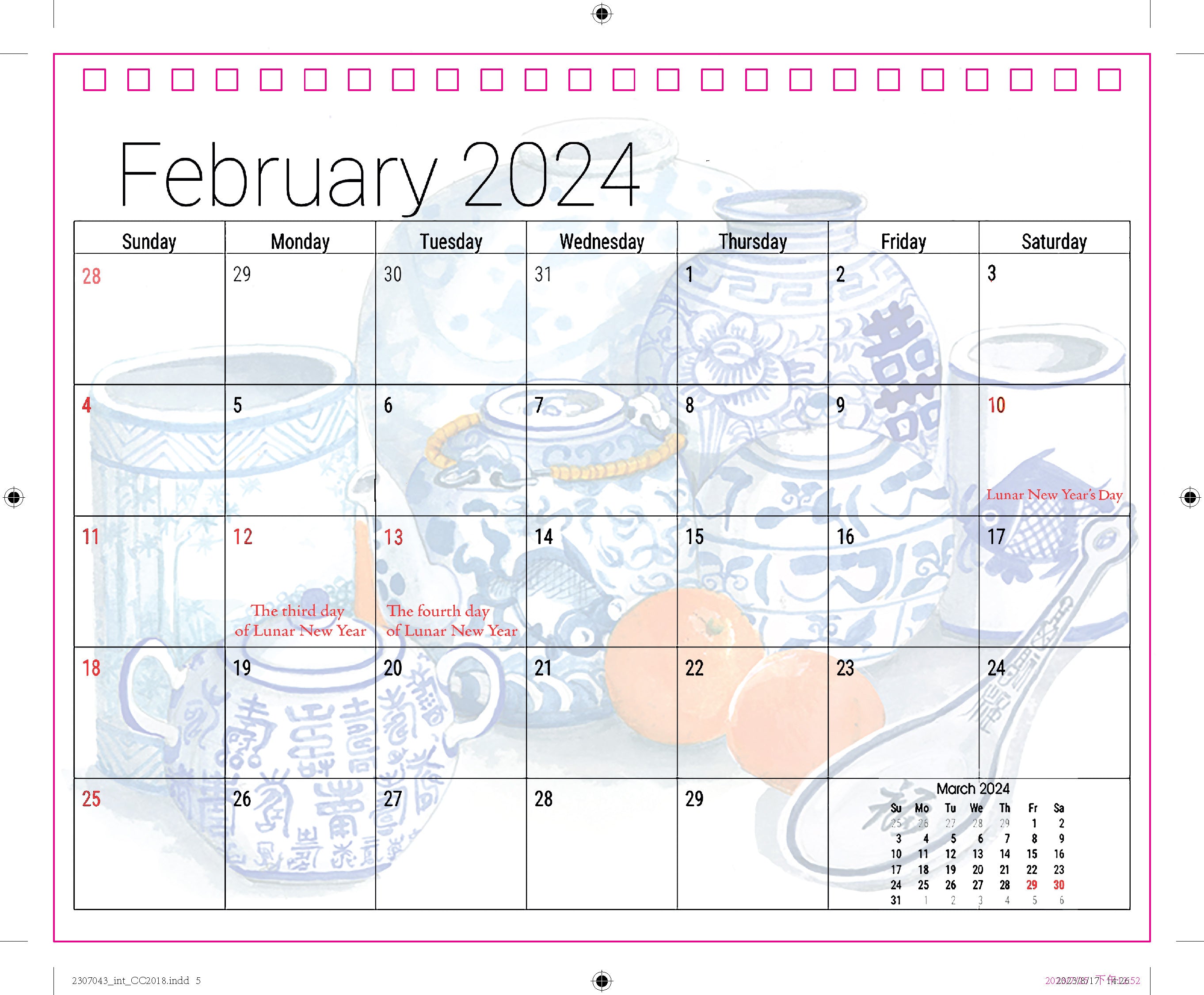 Sketches of Hong Kong 2024 Calendar Bookazine HK