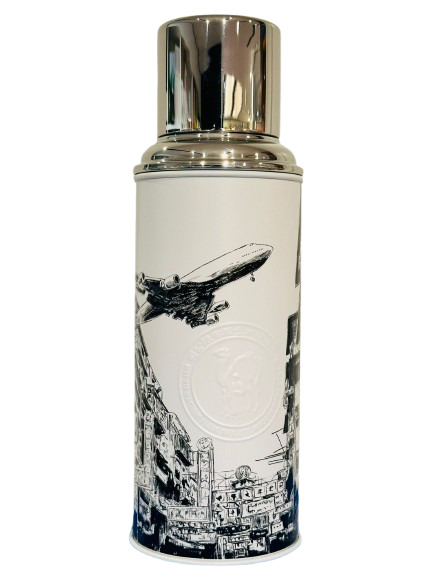 Nostalgia Hk Kowloon City And Plane Glass Vacuum Flask 450Ml | Bookazine HK