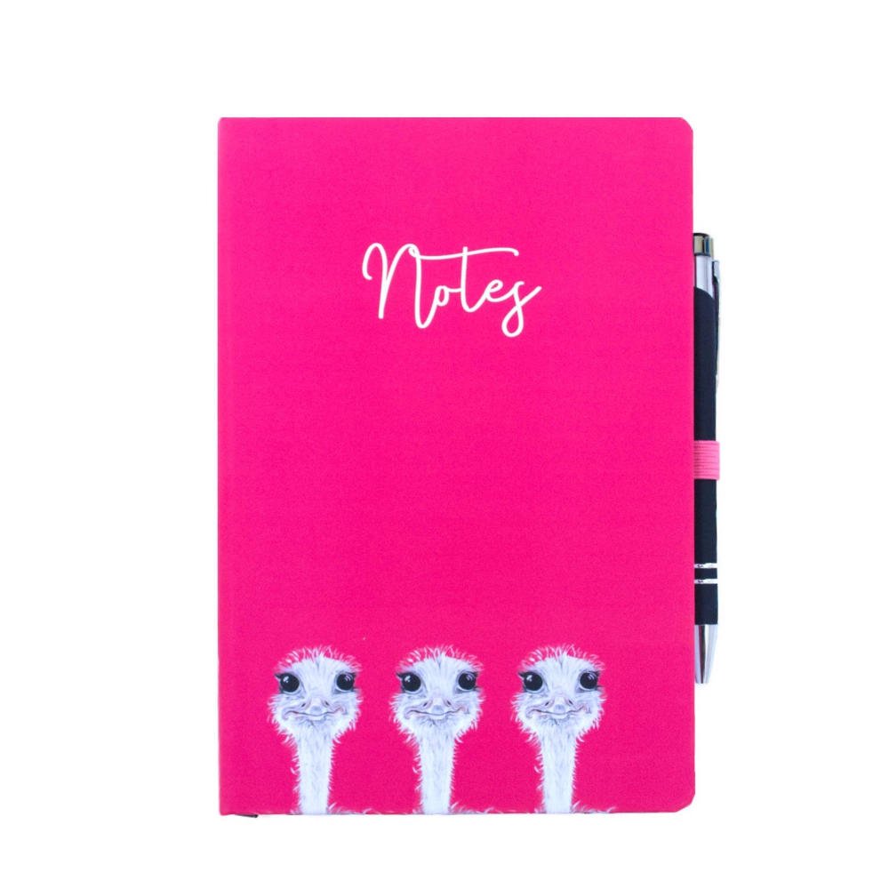 camilla-ostrich-notebook-pen-set