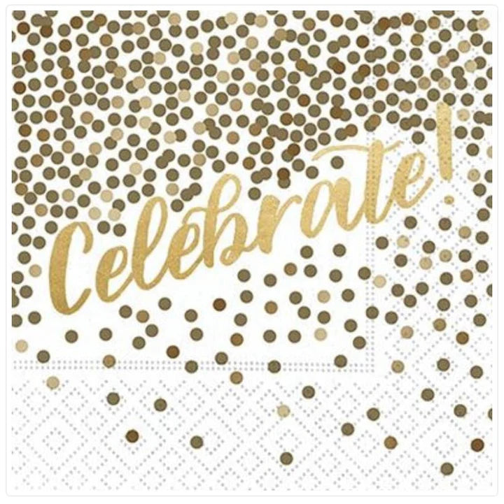 Celebrate Beverage Napkins Pack of 16 | Bookazine HK