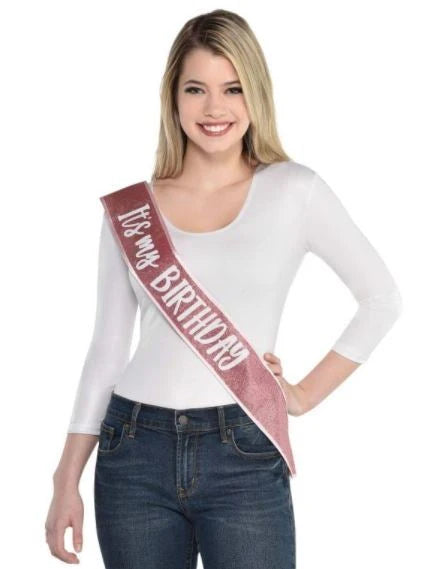 Rose Gold Deluxe Birthday Sash | Bookazine HK