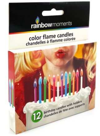 Multi-Colour Colour Flame Candles Pack of 12 | Bookazine HK