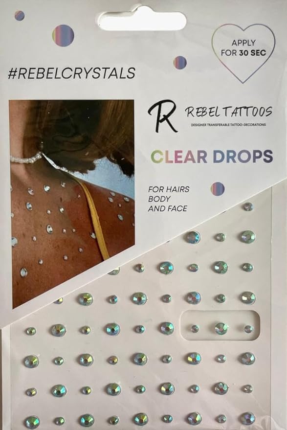 Clear Drops Temporary Face & Body Gems | Bookazine HK