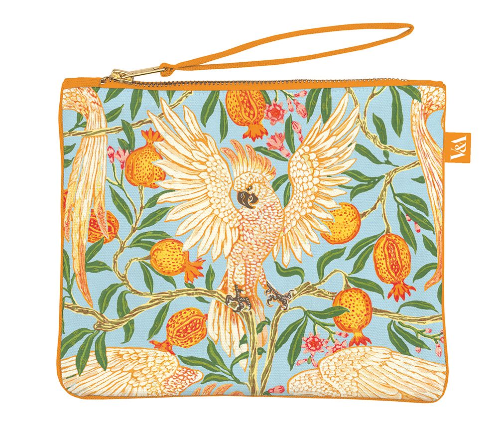 Cockatoo And Pomegranate Pouch Bag