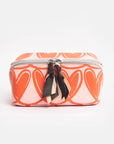 Pink/Orange Lopped Hearts Flat Lay Cosmetic Bag | Bookazine HK