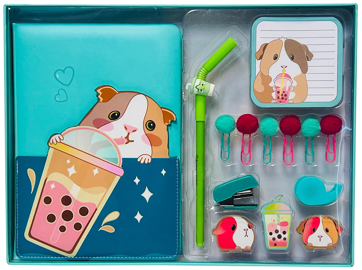 Boba Sippin' Guinea Pig Stationary Set | Bookazine HK