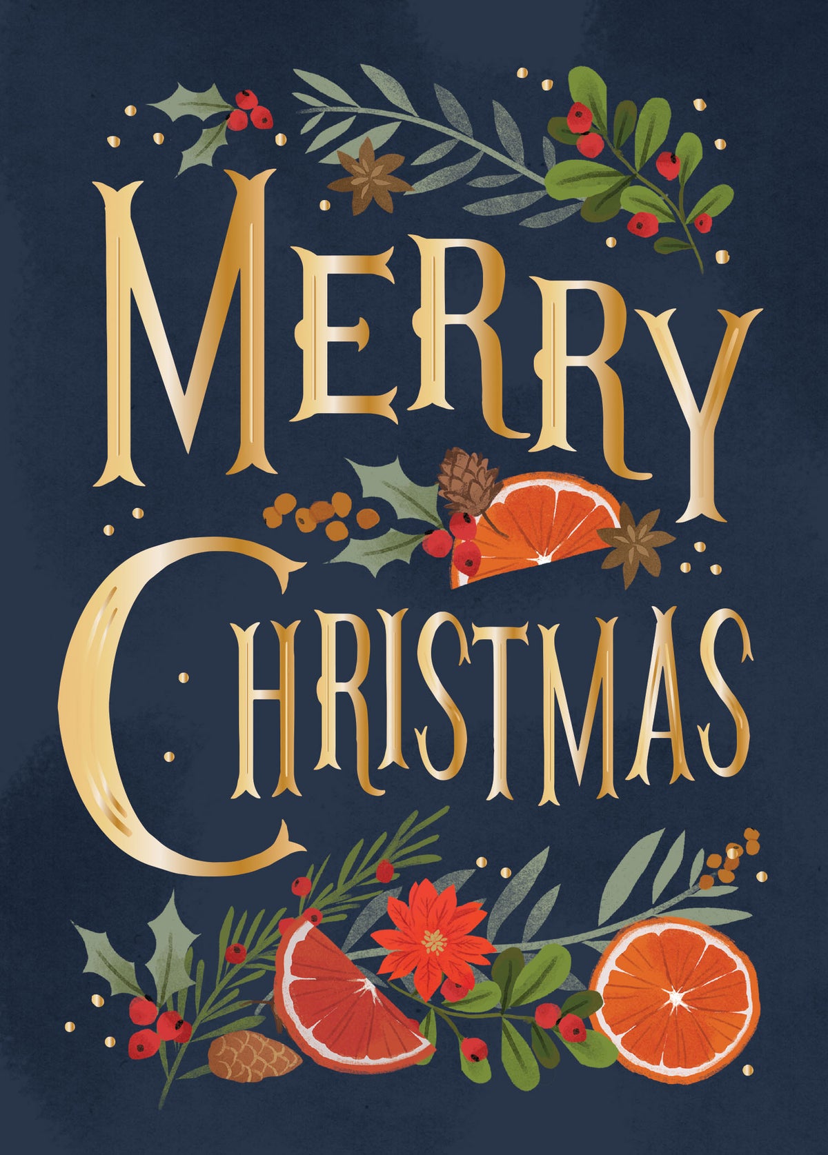 Christmas Orange Delight Boxed Cards Pack of 14