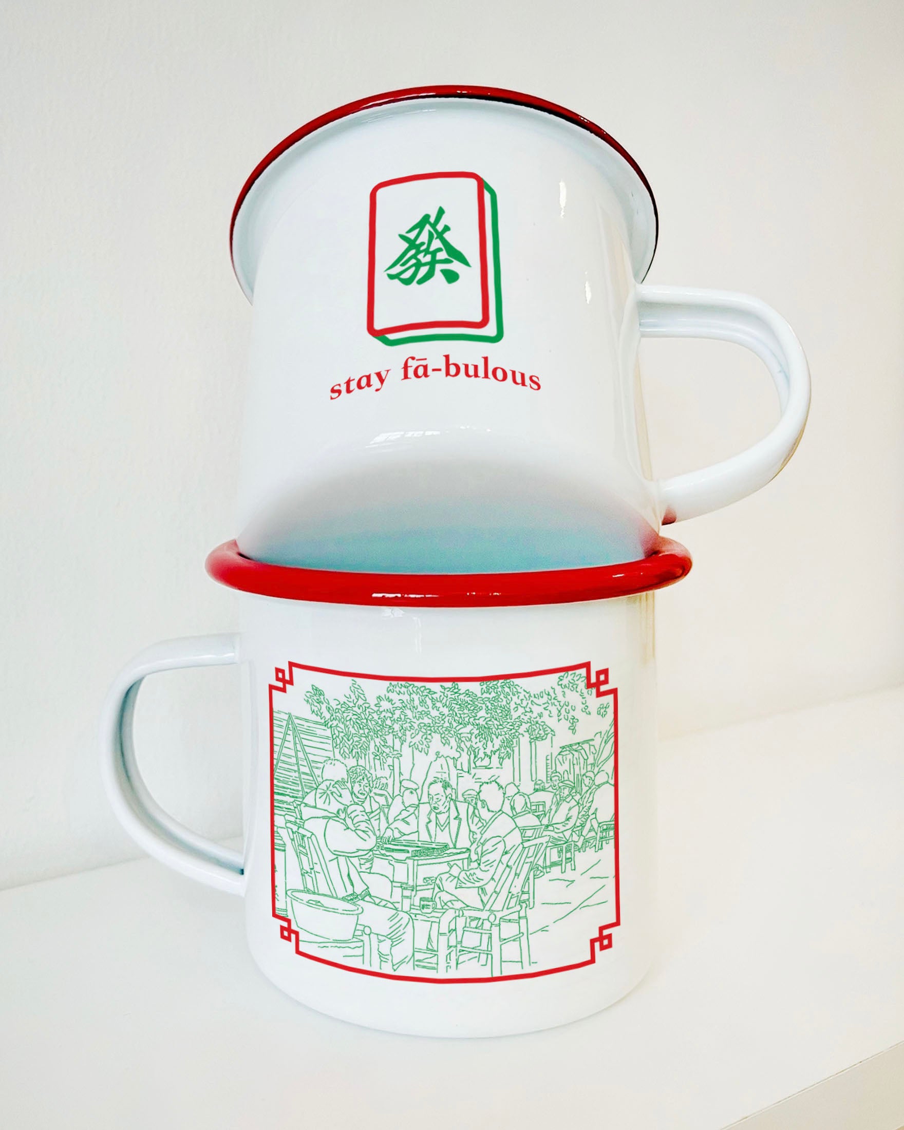 Mahjong Enamel Mug | Bookazine HK