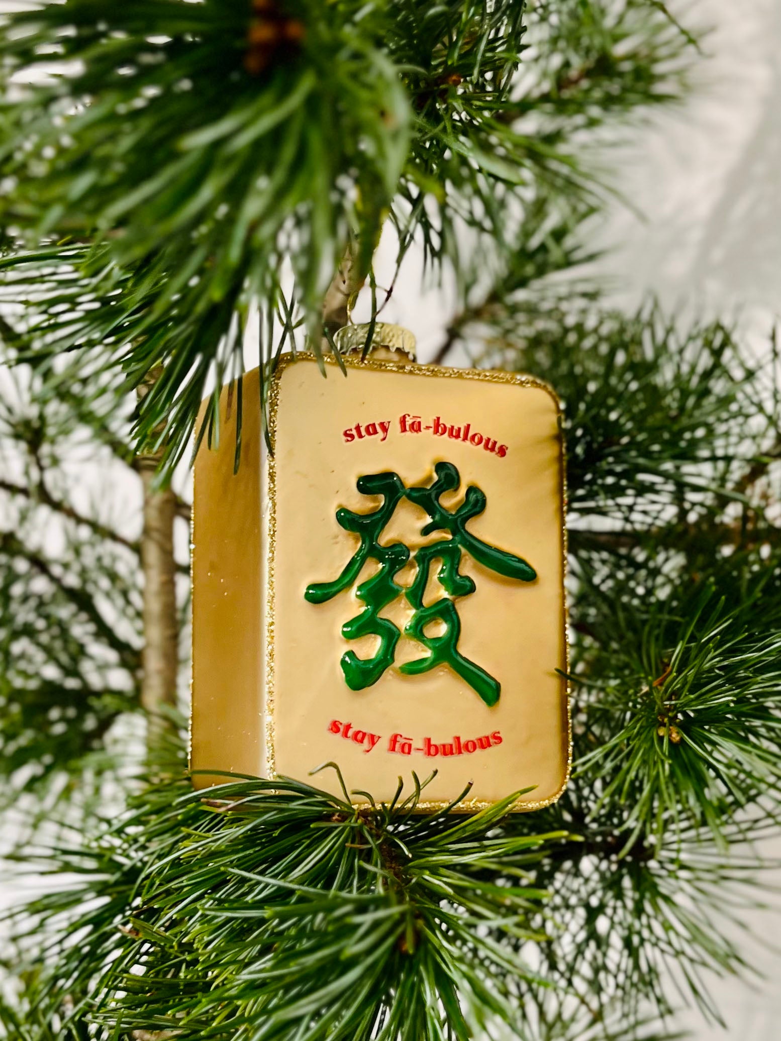 Stay Fabulous Festive Glass Ornament  | Bookazine HK