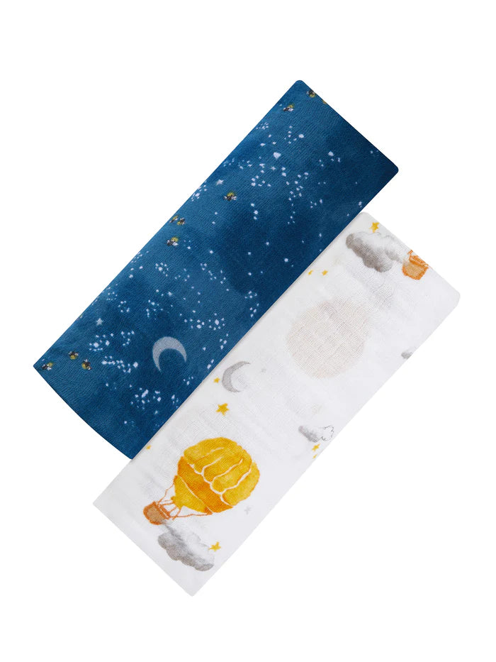 Fly Me To The Moon Organic Swaddle Set  | Bookazine HK
