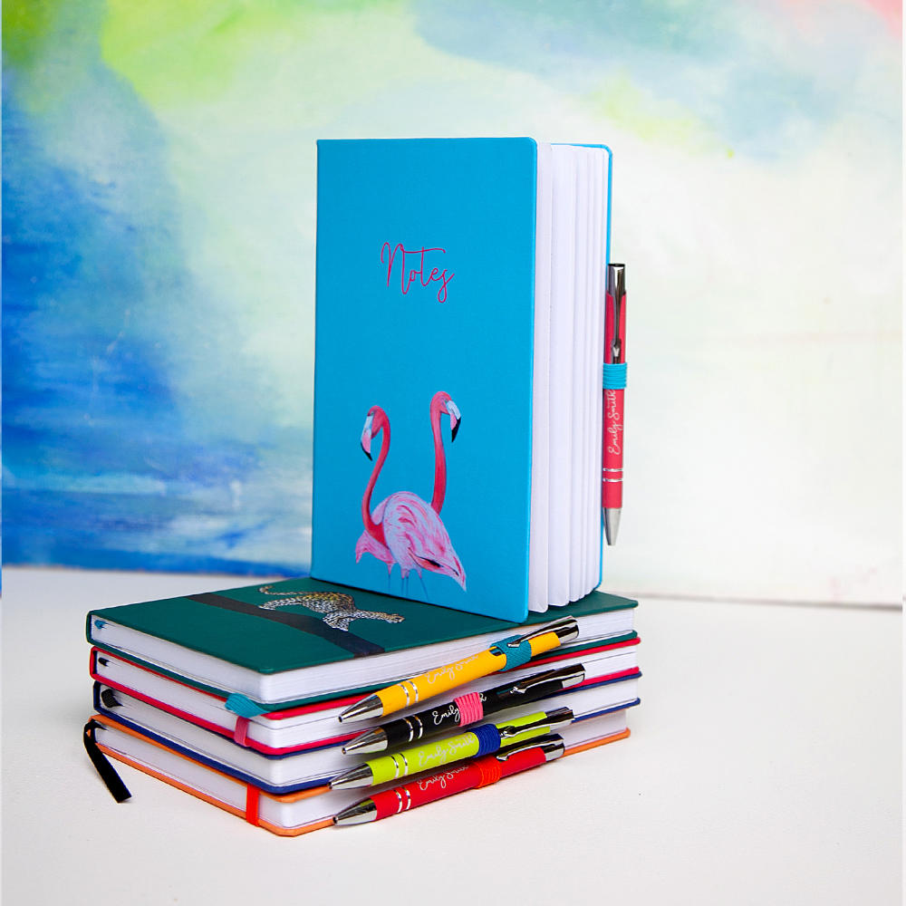 flossy-and-amber-flamingos-notebook-pen-set