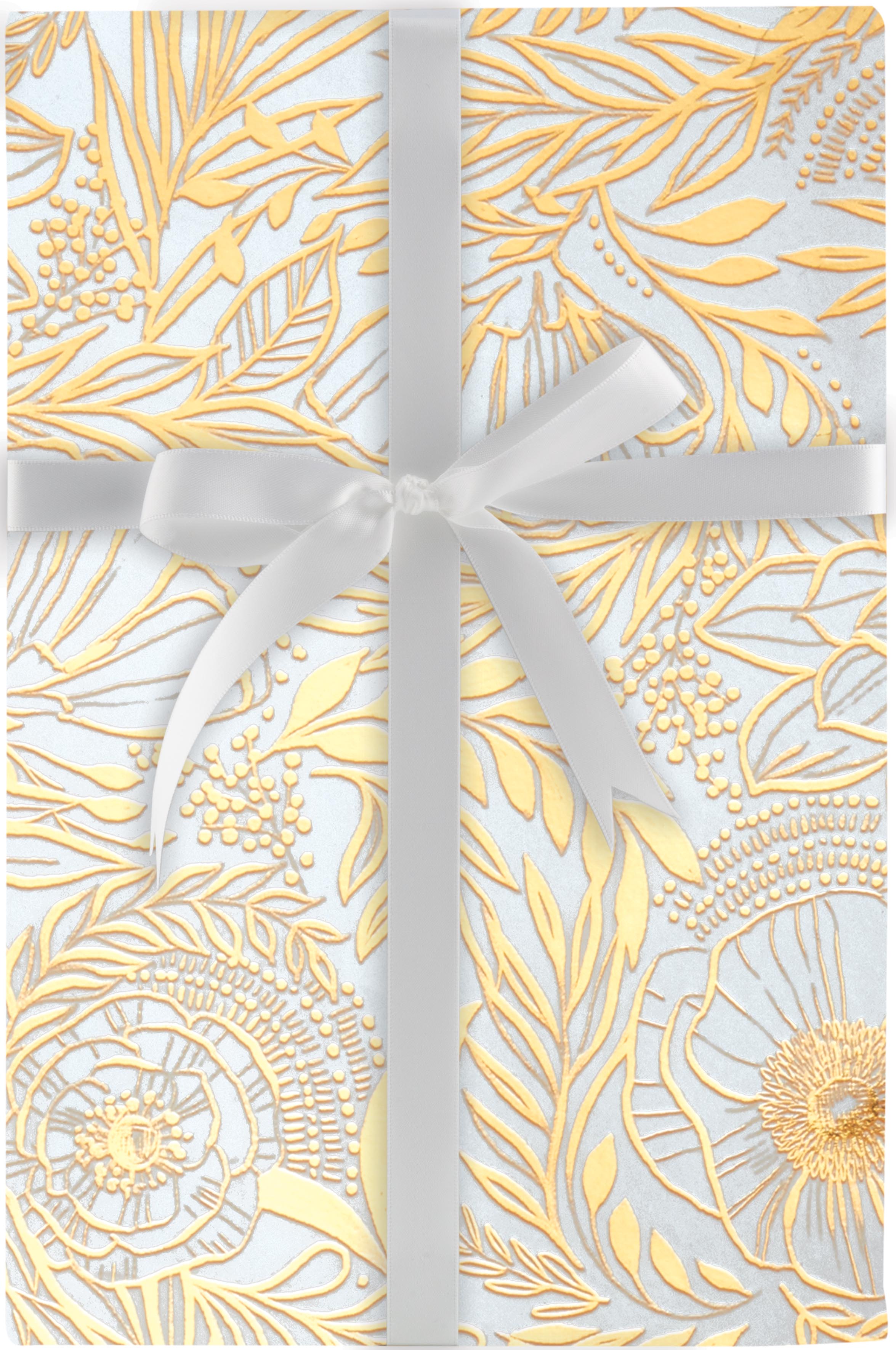 Golden Floral Foil Gift Wrap 4ft | Bookazine HK