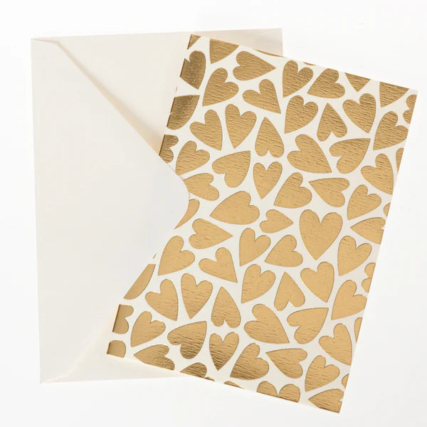 Gold Hearts Boxed Notecards 16Ct | Bookazine HK