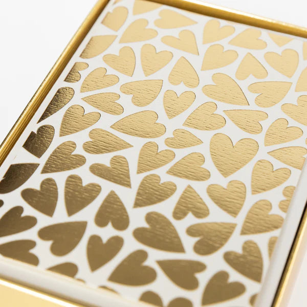 Gold Hearts Boxed Notecards 16Ct | Bookazine HK