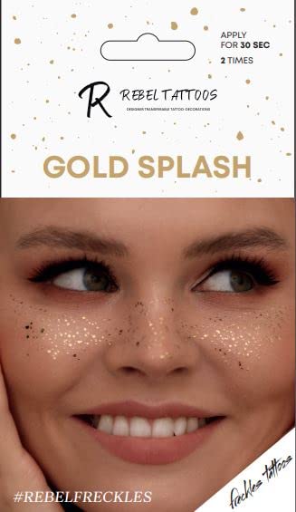 Gold Splash Temporary Freckles Tattoo | Bookazine HK