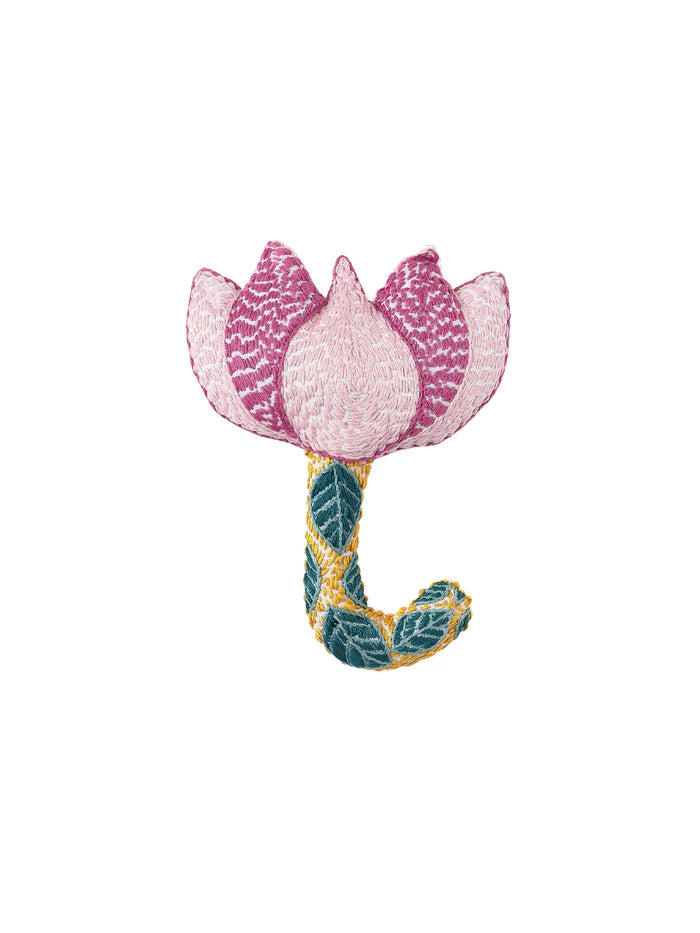 Hand Stitched Lovey Rattle - Lotus | Booakzine HK