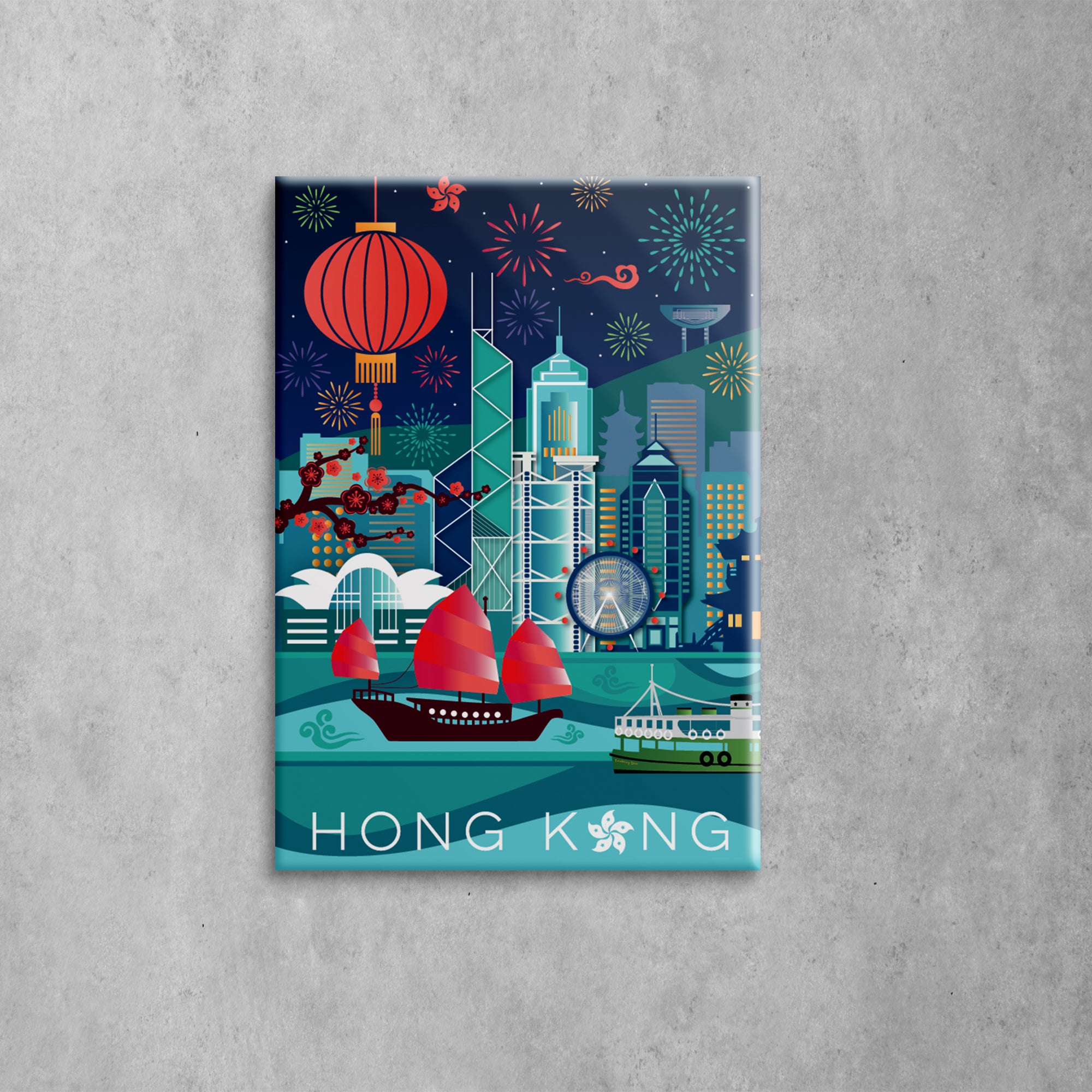  Hong Kong Geometric Magnet | Bookazine HK