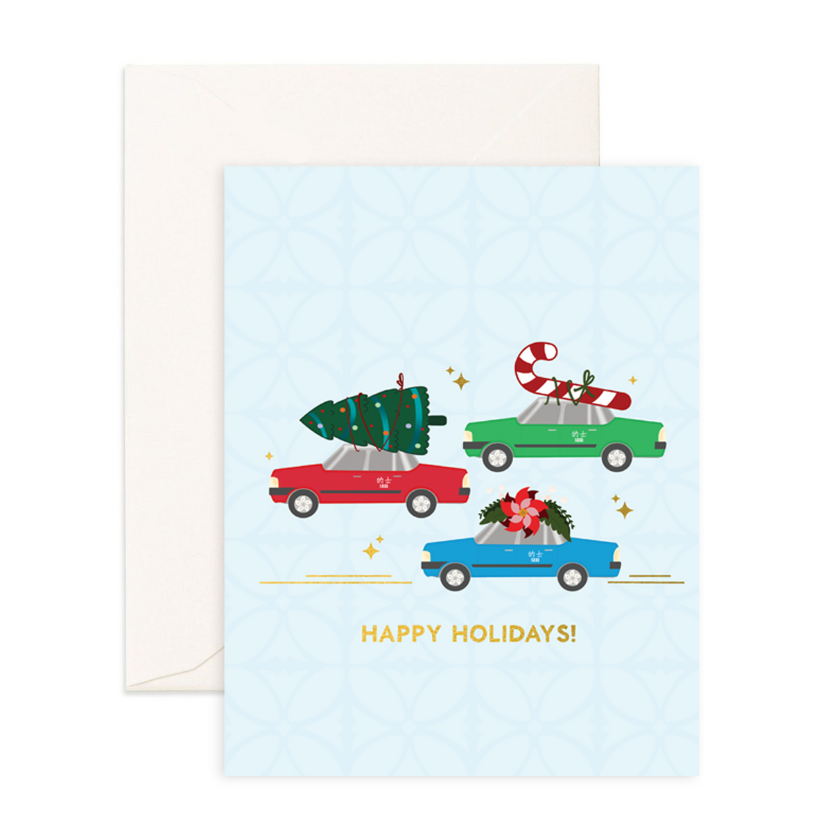Holiday Taxis Greeting Card