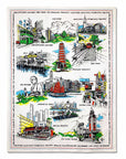Hong Kong Landmarks Linen Cotton Tea Towel | Bookazine HK