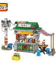 Hong Kong Style Food Stall Scene Mini Building Blocks