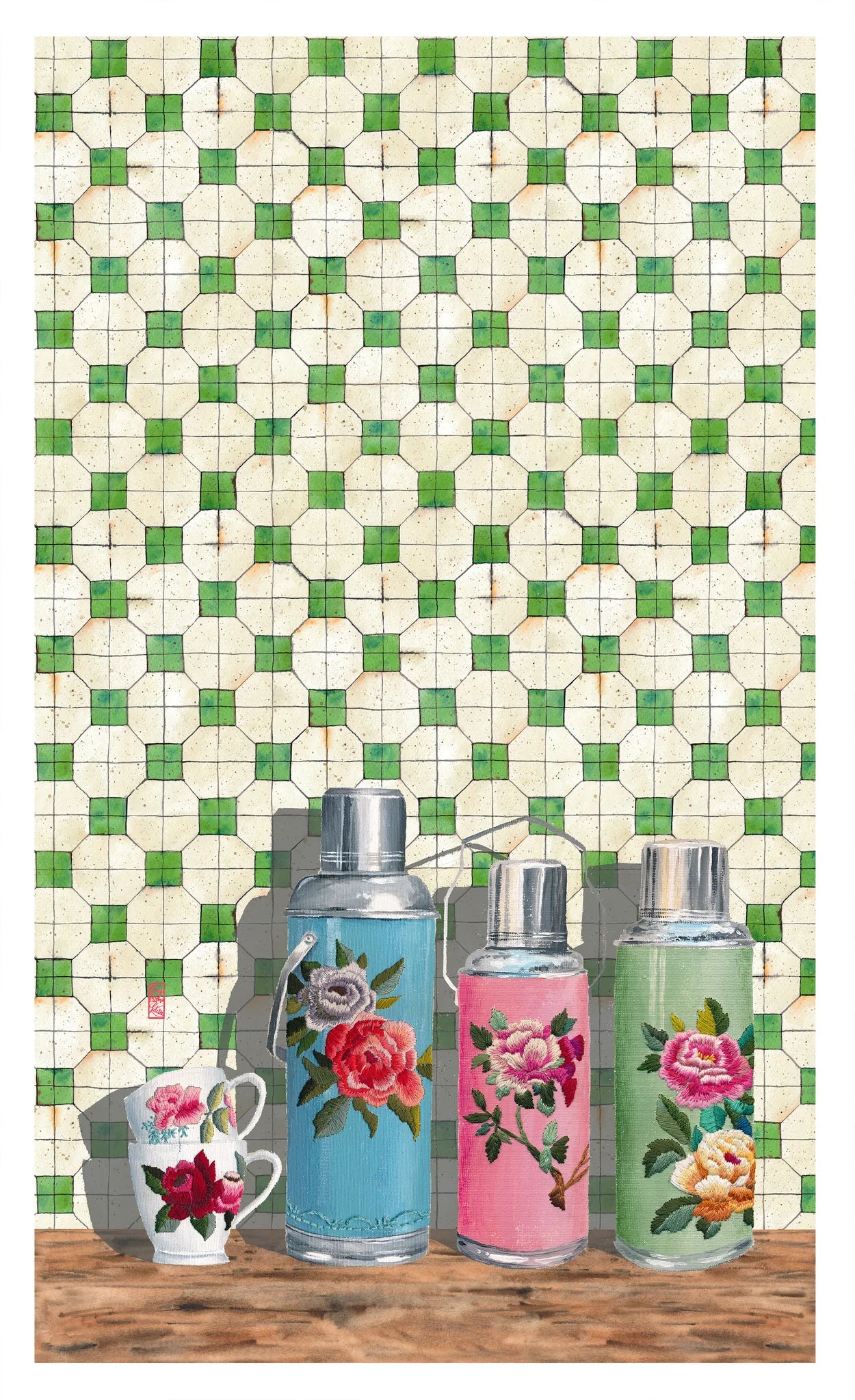 Chinese Flasks Tea Towel | Bookazine HK