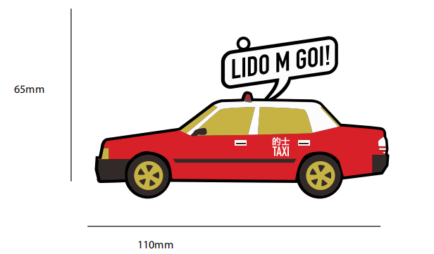 Hong Kong Taxi Red Bookmark