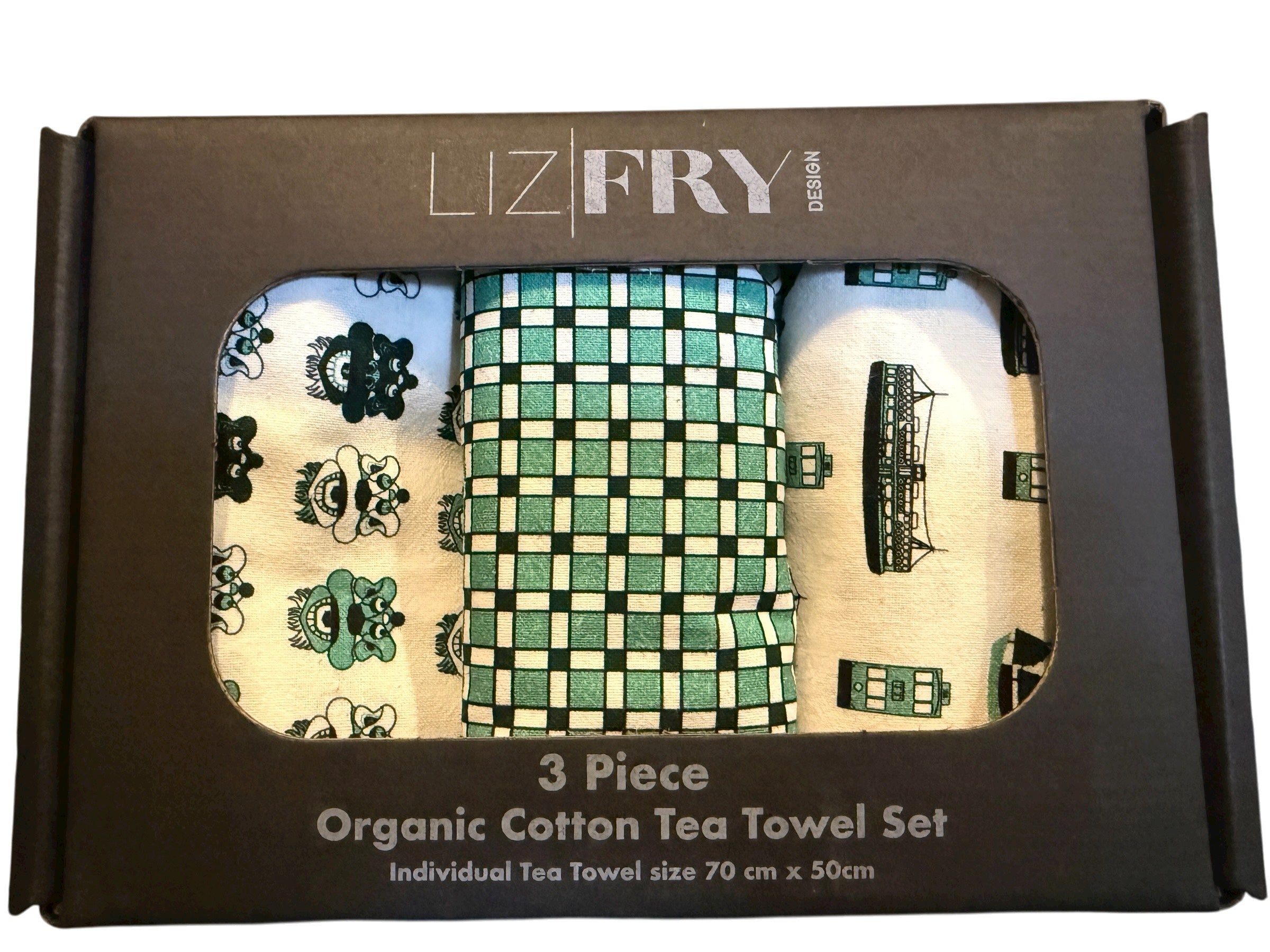 Hong Kong Greens Tea Towel Set Of 3  | Bookazine HK