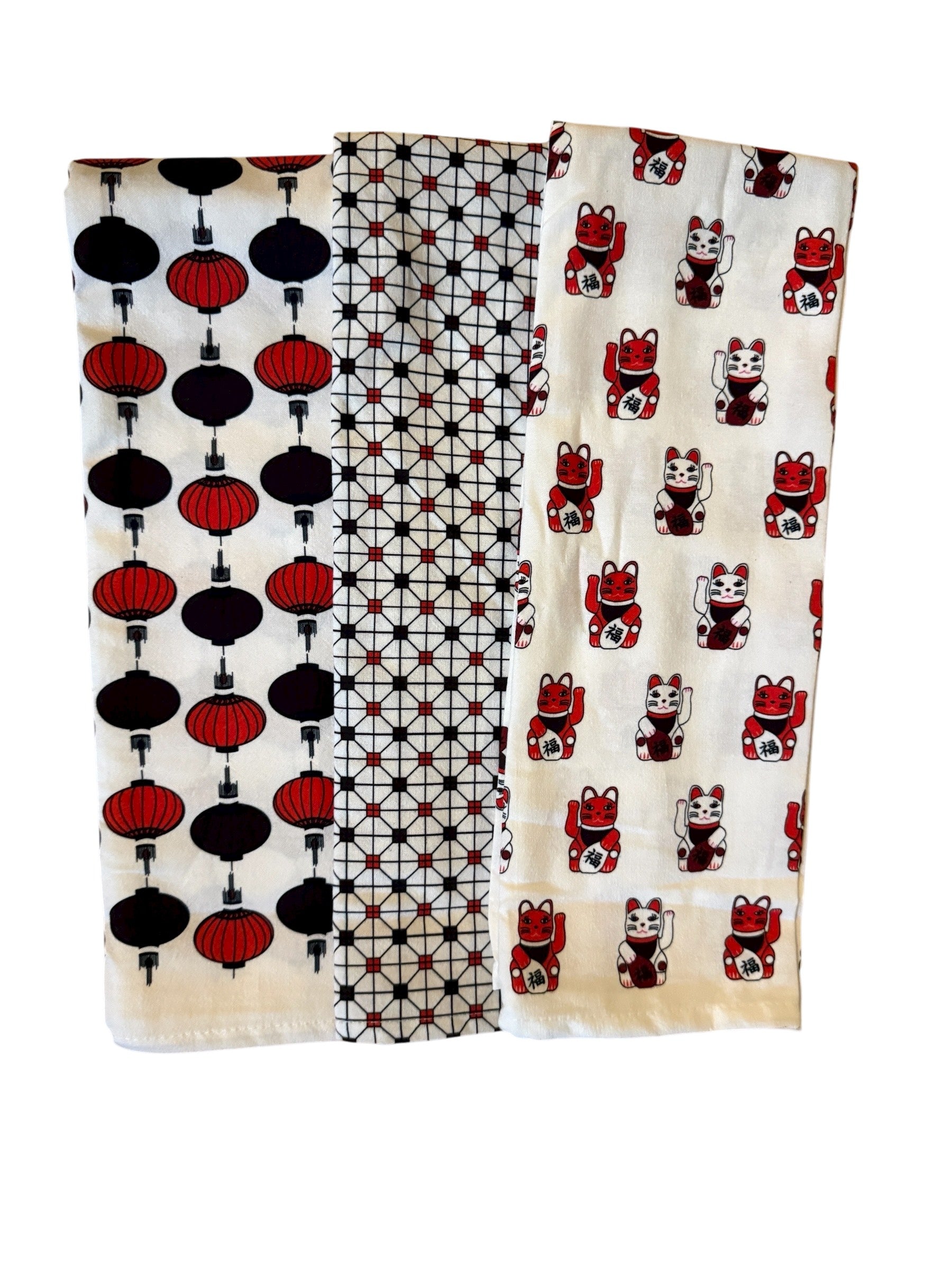 Hong Kong Reds Tea Towel Set Of 3 | Bookazine HK