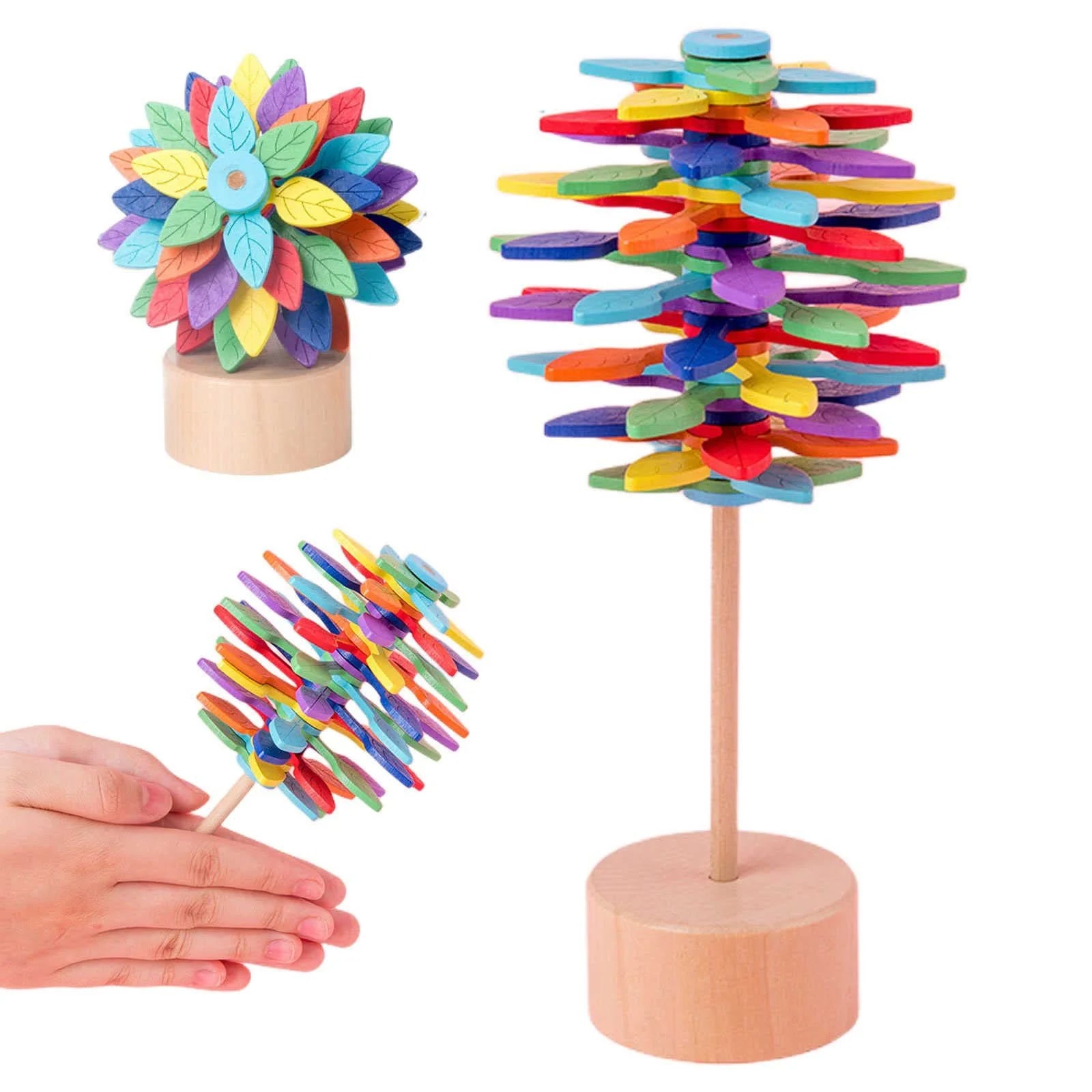 Wooden Spin Lollipop Tree - Leaf Shaped | Bookazine HK