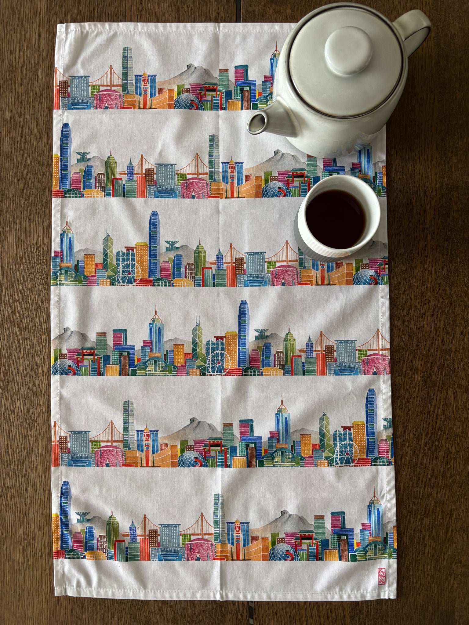 Colorful Skyline Tea Towel  | Bookazine HK