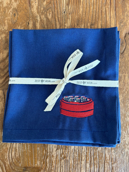 Set of 4 Blue Napkins With Dim Sum | Bookazine HK