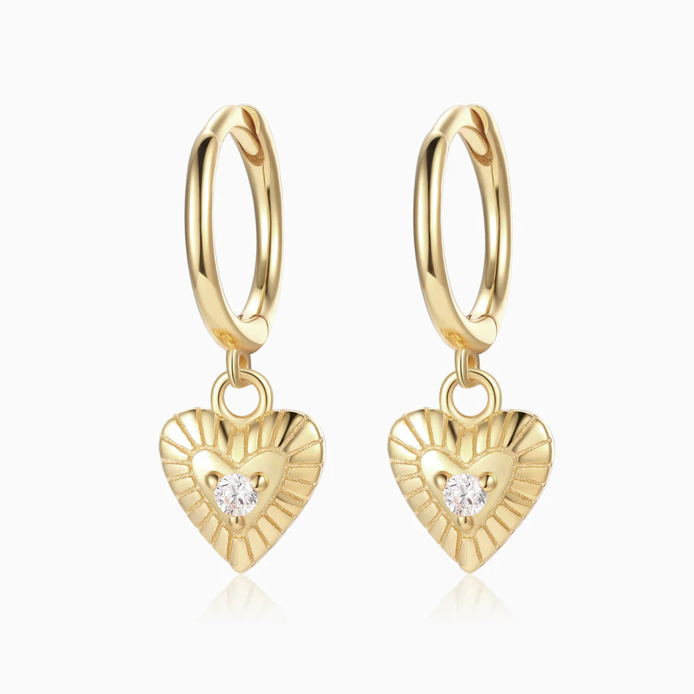 Vintage Little Heart Huggie Earrings | Bookazine HK