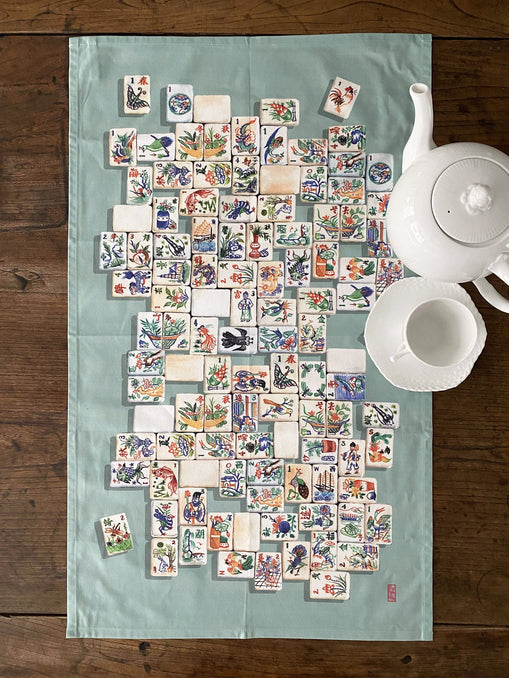 Vintage Mahjong Tea Towel | Bookazine HK