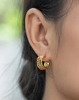 I Am Brave Mini Hoop Earrings - Gold | Bookazine HK