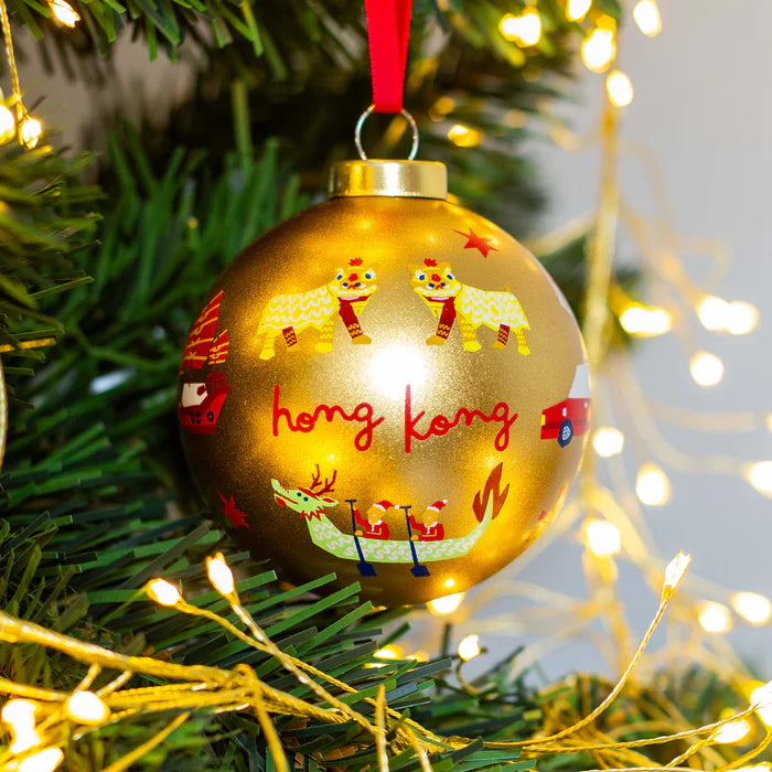 Hand Painted Glass Bauble HK Icons | Bookazine HK