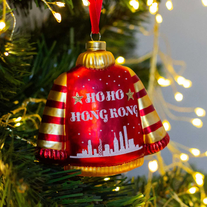 Hand Painted Xmas Jumper Glass Decoration | Bookazine HK