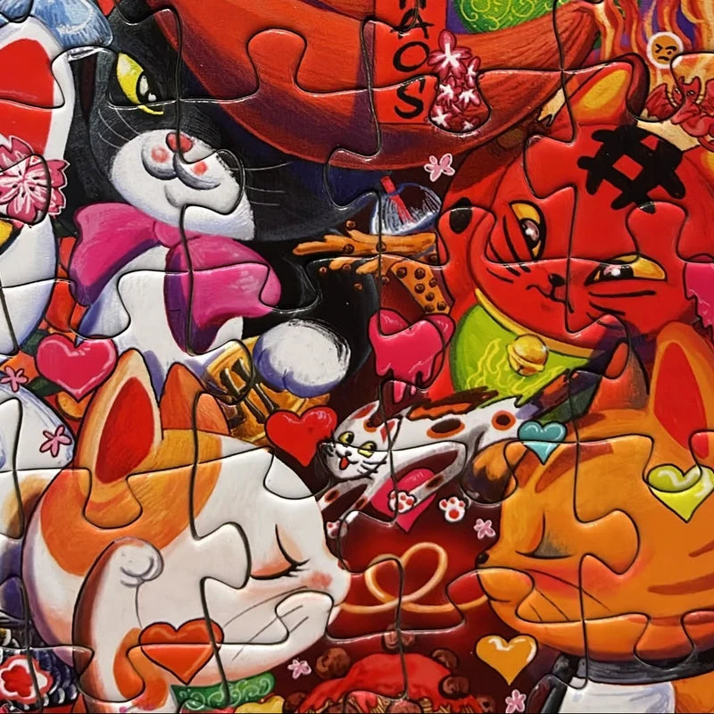 LRP 100pc Mini Puzzle I Love Lucky Cats