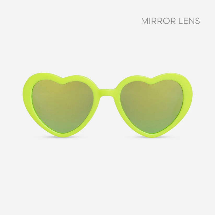 Love - Neon Yellow Sunglasses With Mirror Lens | Bookazine HK