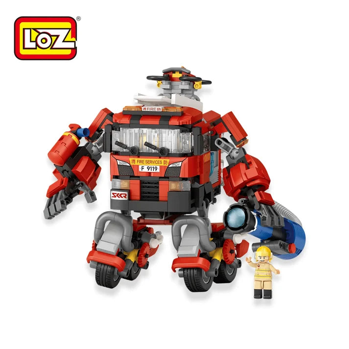 Hong Kong Fire Truck Building Blocks Robot
