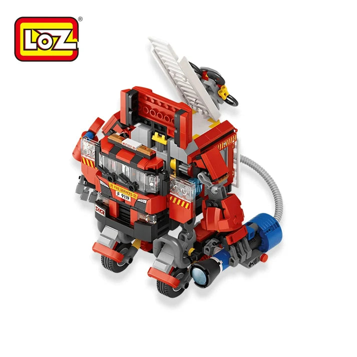 Hong Kong Fire Truck Building Blocks Robot