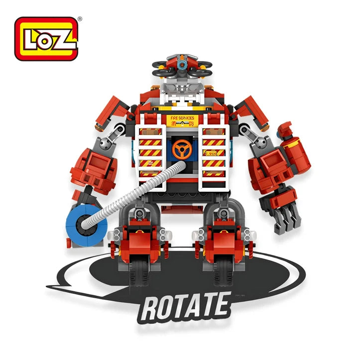 Hong Kong Fire Truck Building Blocks Robot