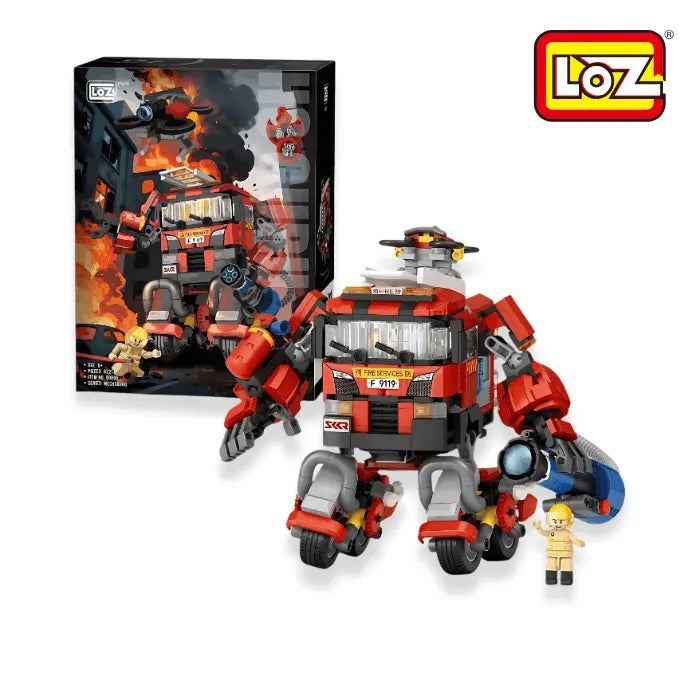 Hong Kong Fire Truck Building Blocks Robot