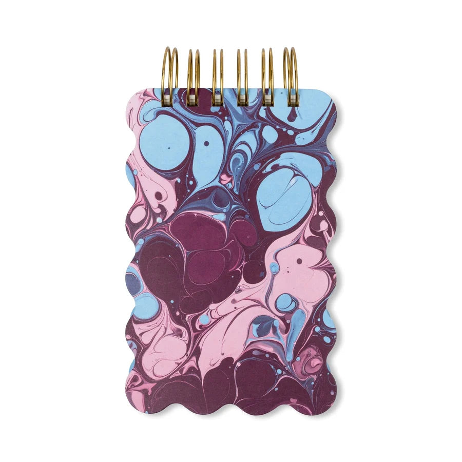 Marble Wavy Notepad - Burgundy Sky | Bookazine HK