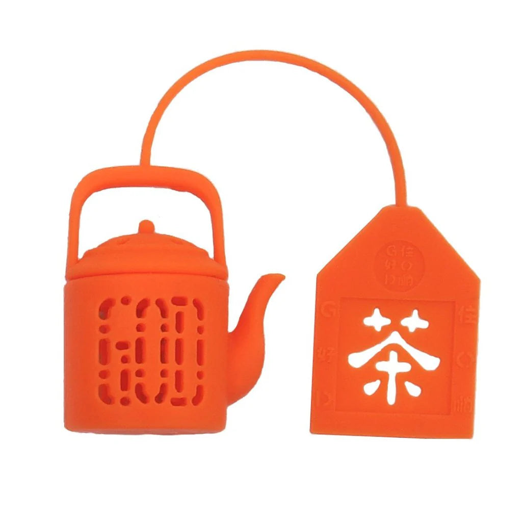 Electric Orange Mini Teapot Tea Infuser  | Bookazine HK